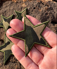 Load image into Gallery viewer, Camouflage Star Iron On Patches (Big &amp; Small)