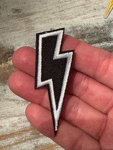 Lightening Bolt Iron On Patches