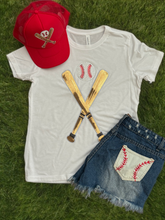 Load image into Gallery viewer, Sequined Bats &amp; Baseball Trucker Hat