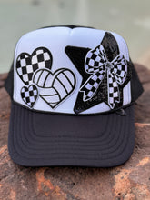 Load image into Gallery viewer, Volleyball Checkered Trucker Cap