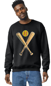 Sequin Softball Bat & Ball Tops (Tanks, Tees & Sweatshirts)