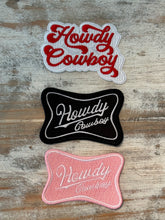 Load image into Gallery viewer, Howdy Cowboy Iron On Patches