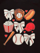 Load image into Gallery viewer, Baseball &amp; Bows T-Shirt