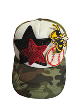 Load image into Gallery viewer, Hornets Yellowjackets Camo Trucker Hat (Various Sports)