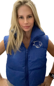 Cropped Puffer Bobcat Vest (Various Colors)