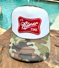Load image into Gallery viewer, It’s River Time Camo Trucker Hat