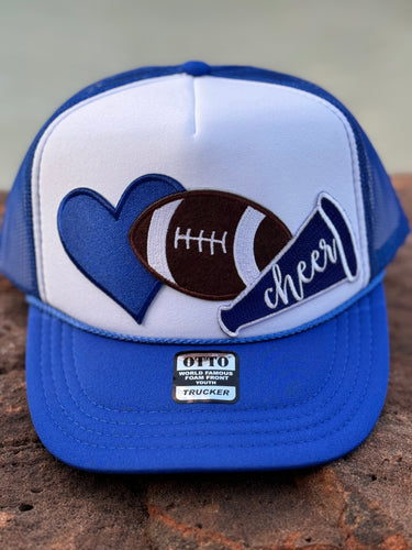 YOUTH Cheer Trucker Hat in Royal Blue