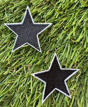 Load image into Gallery viewer, Black Star Iron On Patches (Set of 2)