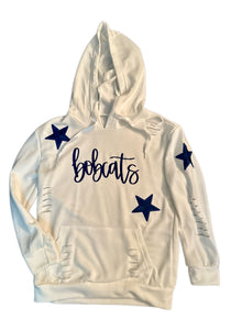 Bobcats & Stars Distressed Hoodie