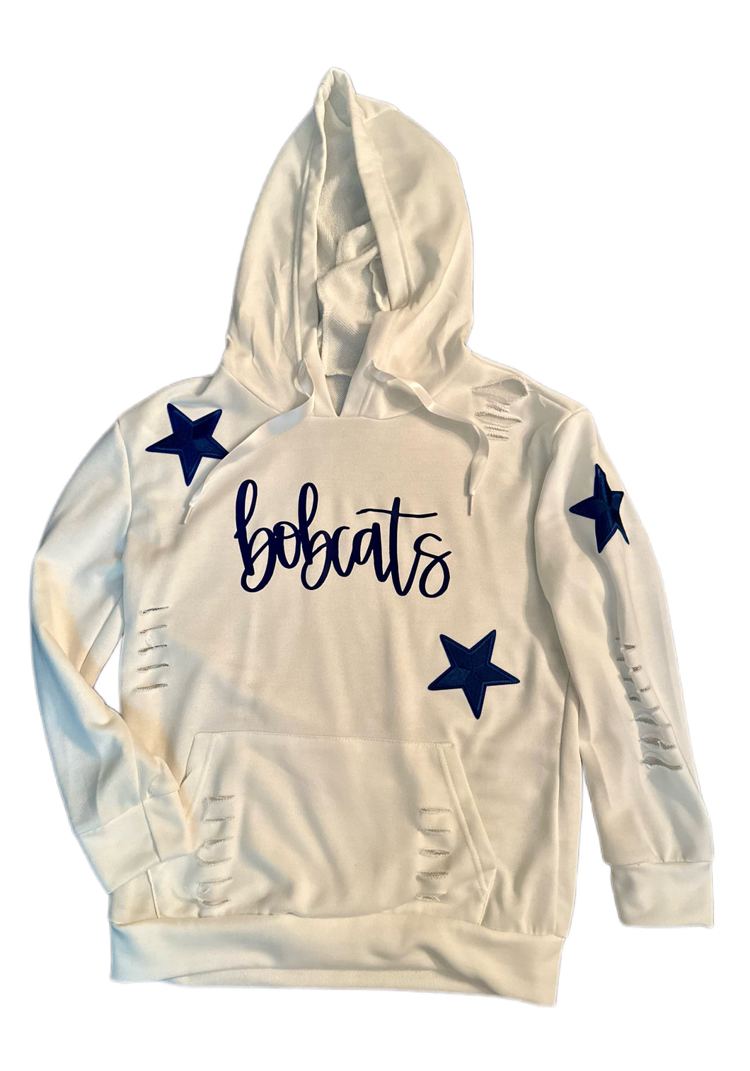 Bobcats & Stars Distressed Hoodie