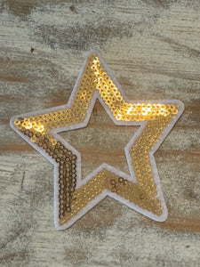 Metallic Star Iron On Patches