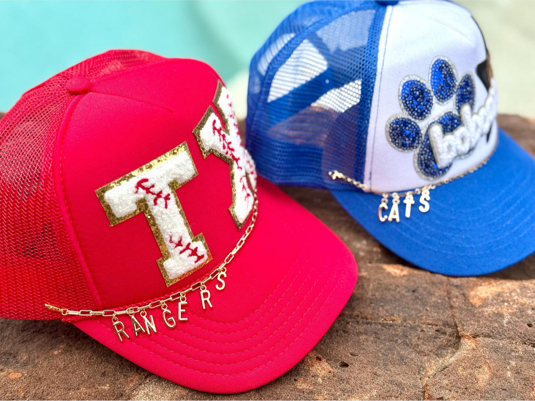 Custom Gold Team Hat Chains