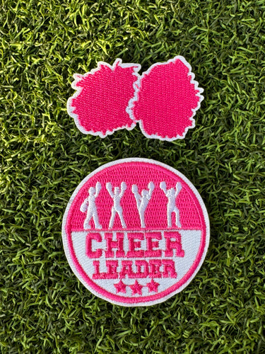 Pink Cheer Iron On Patches