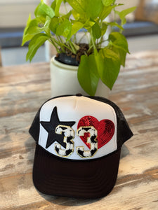 Soccer Number Patch Trucker Hats