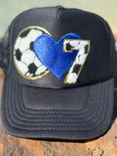 Load image into Gallery viewer, Soccer Number Patch Trucker Hats