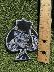 Skeleton Spade Iron On Patch