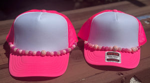 Pink Bubble Gum BEAD CHAINS for Trucker Hats