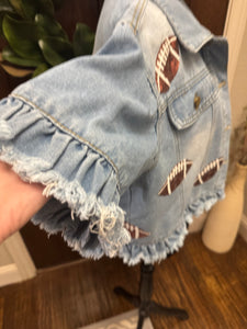 Sequined Football Denim Jacket