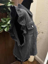 Load image into Gallery viewer, Pick Your Patch Black Denim Vest