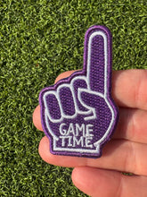 Load image into Gallery viewer, Foam Finger Game Time Iron On Patches