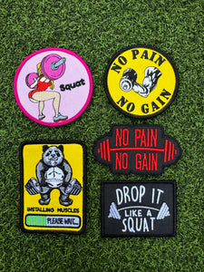 Weightlifting Gym Iron On Patches