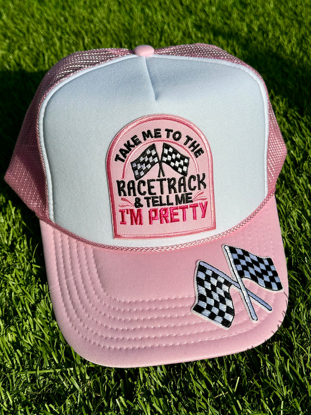 Take Me to the Racetrack Trucker Hat