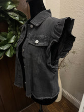 Load image into Gallery viewer, Pick Your Patch Black Denim Vest