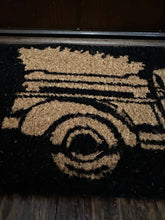 Load image into Gallery viewer, Christmas Tree Vintage Truck Door Mat