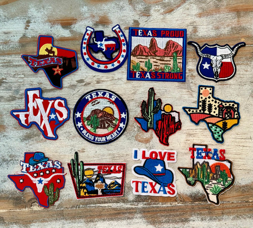 Texas Iron On Patches