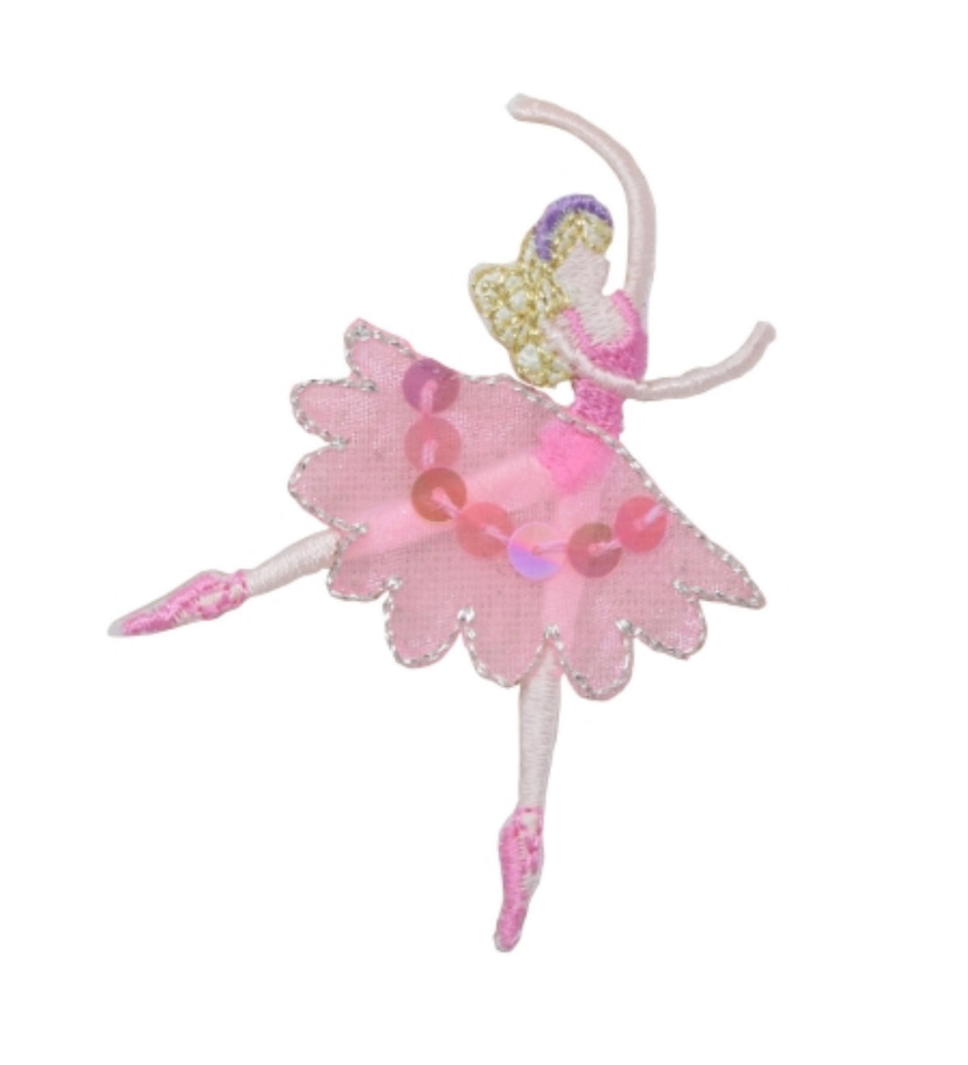 Sequin Ballerina Iron On Patch