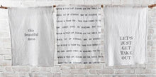 Load image into Gallery viewer, Mind Your Manners Kitchen Tea Towel