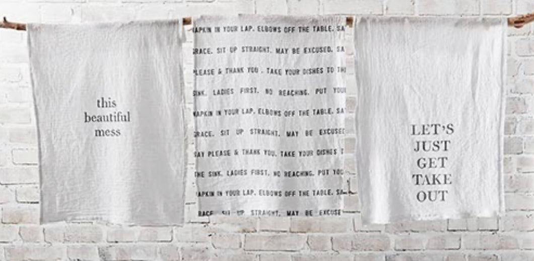 Mind Your Manners Kitchen Tea Towel