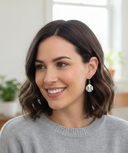 Load image into Gallery viewer, Matte Metal Baseball/Softball Dangle Earrings