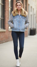 Load image into Gallery viewer, Denim &amp; Fur Jacket