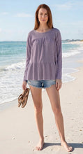 Load image into Gallery viewer, Dusty in Lilac Peplum Top