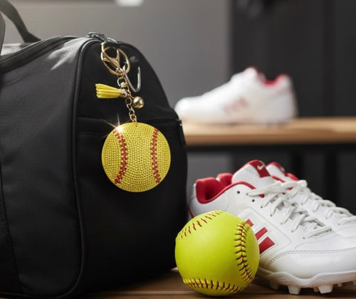 Baseball & Softball Rhinestone Key Chains