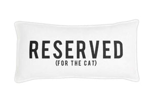 Reserved for the Cat Lumbar Pillow