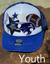 Load image into Gallery viewer, YOUTH Bobcat Trucker Hat in Royal Blue