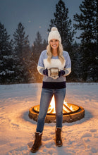 Load image into Gallery viewer, Striped V-Neck Sweater in Blue