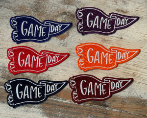 Game Day Pennant Iron On Patches