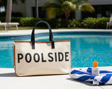 Load image into Gallery viewer, Canvas Poolside Tote Bag