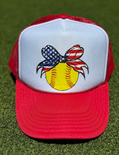 Load image into Gallery viewer, American Softball Bow Trucker Hat