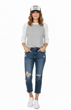 Load image into Gallery viewer, Baseball Laces Raglan Top
