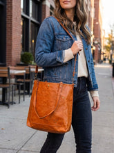 Load image into Gallery viewer, Tan My Hide Shoulder Bag