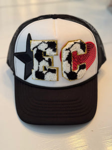 Soccer Number Patch Trucker Hats