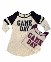 Load image into Gallery viewer, Game Day Raglan Tops (Various Colors)