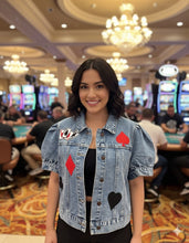 Load image into Gallery viewer, Poker Patch Denim Jacket