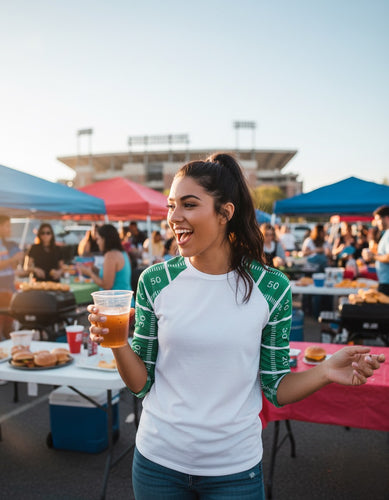 Football Yardline Raglan Top