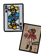 Load image into Gallery viewer, King George &amp; Queen Cowgirl Playing Card Iron On Patch