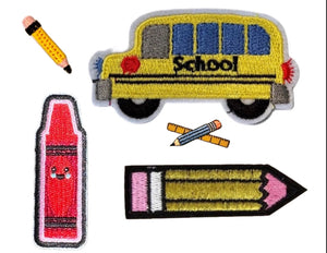 School Iron On Patches